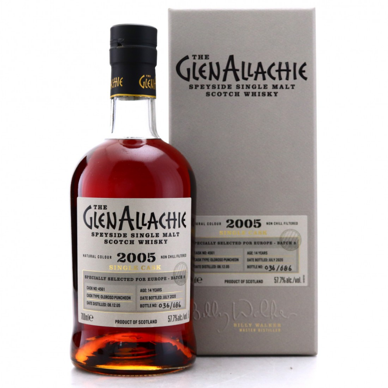 Glenallachie 2005 Single Cask 0,7/57,7% w kartoniku.