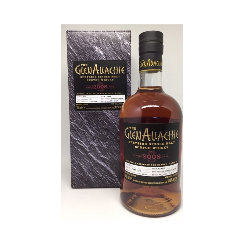 Glenallachie 2008 Single Cask  0,7/54,8% w kartoniku.