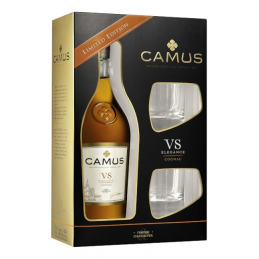 Camus V.S  Elegance ze  szklankami  0,5 vol.40%